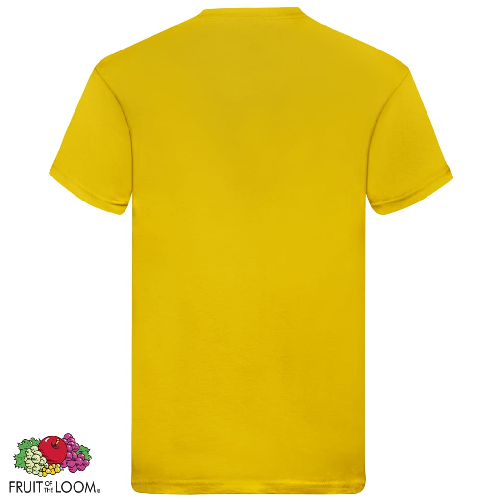 Fruit of the Loom T-shirts originais 5 pcs algodão 3XL amarelo