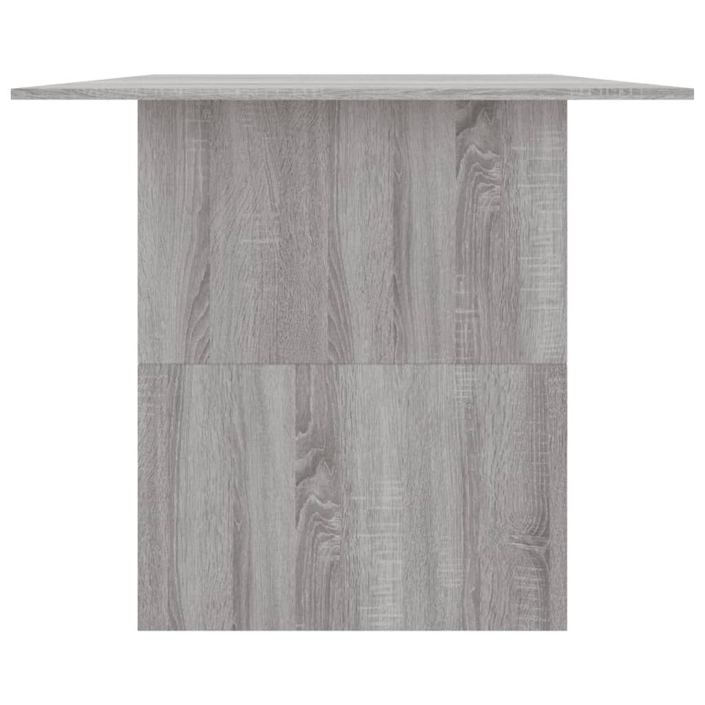 vidaXL Mesa de jantar 180x90x76 cm derivados de madeira cinza sonoma