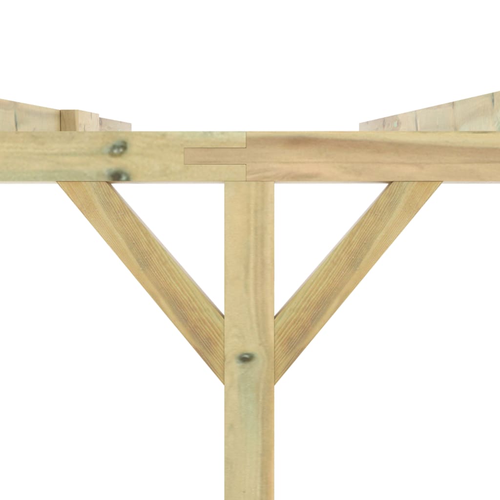 vidaXL Pérgola de alpendre 3x3x2,1 m madeira