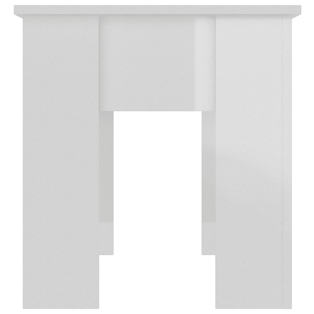 vidaXL Mesa centro 101x49x52 cm madeira processada branco brilhante