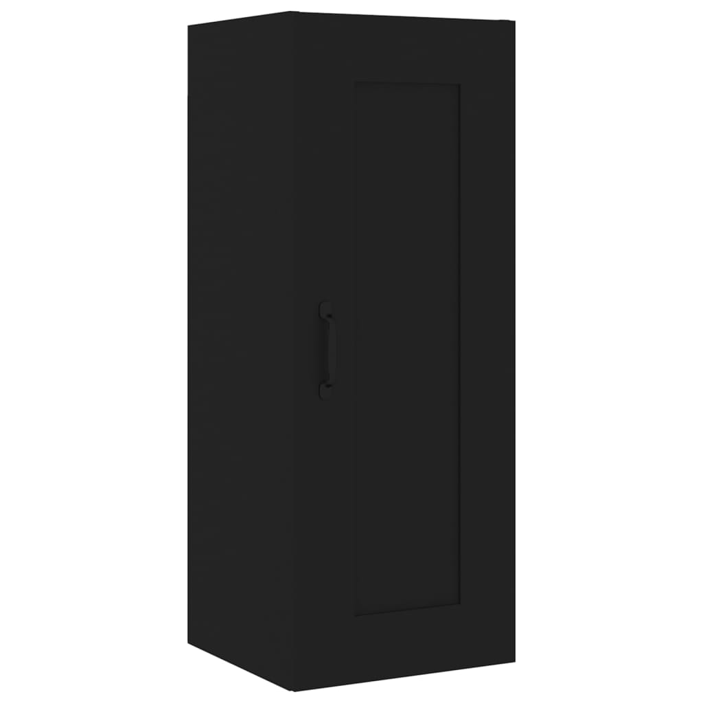 vidaXL Armário alto 35x34x180 cm madeira processada preto
