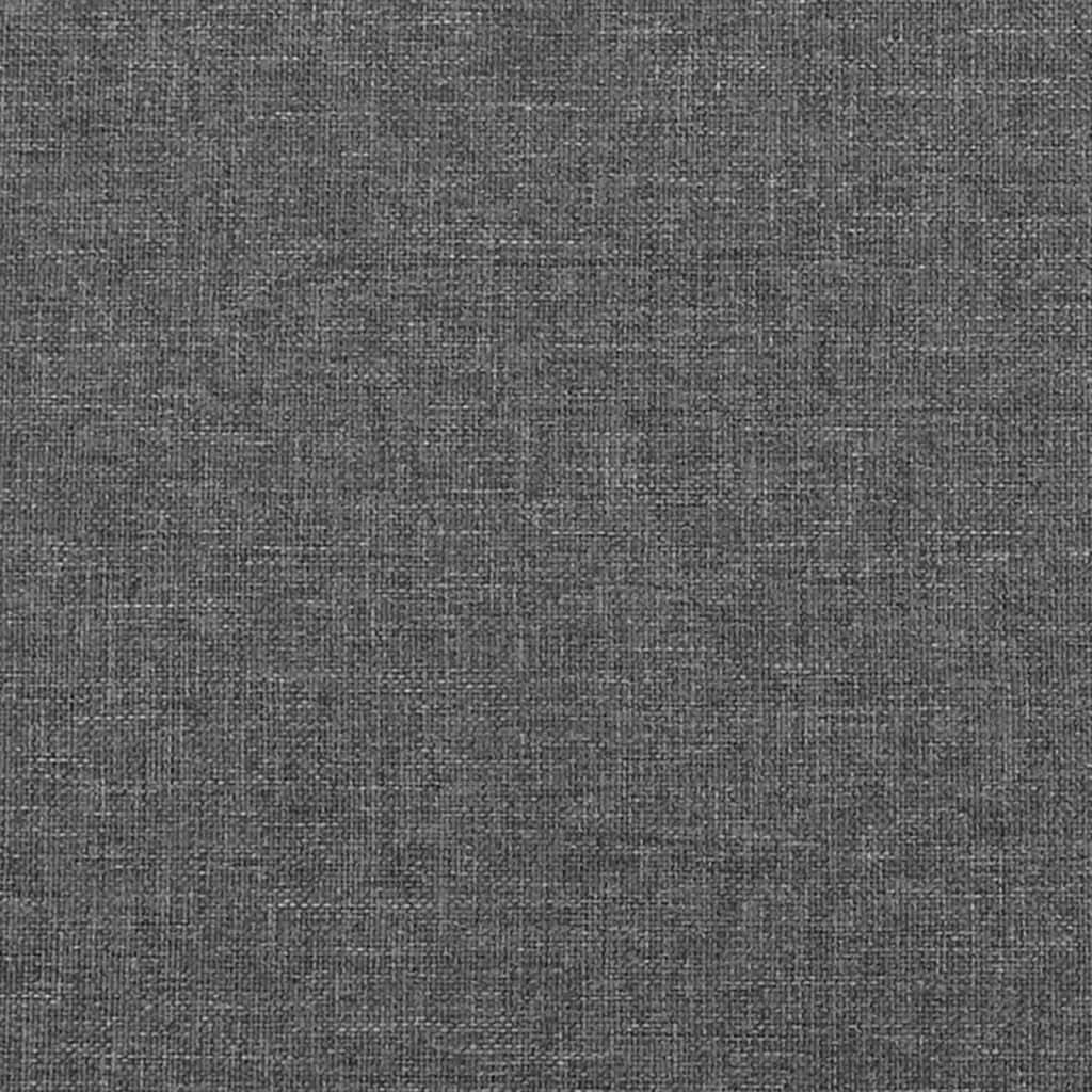 vidaXL Cabeceira de cama c/ abas tecido 103x16x78/88cm cinzento-escuro