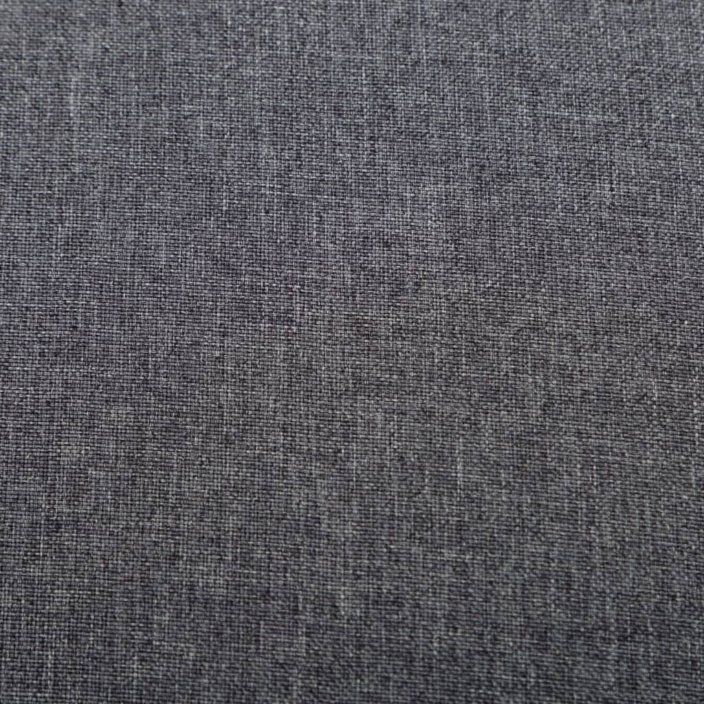 vidaXL 2 pcs conjunto de poltrona e banco tecido cinzento-escuro