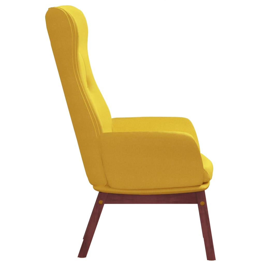vidaXL Cadeira de descanso tecido amarelo mostarda