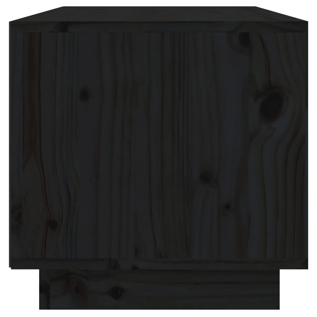 vidaXL Móvel de TV 60x35x35 cm madeira de pinho maciça preto