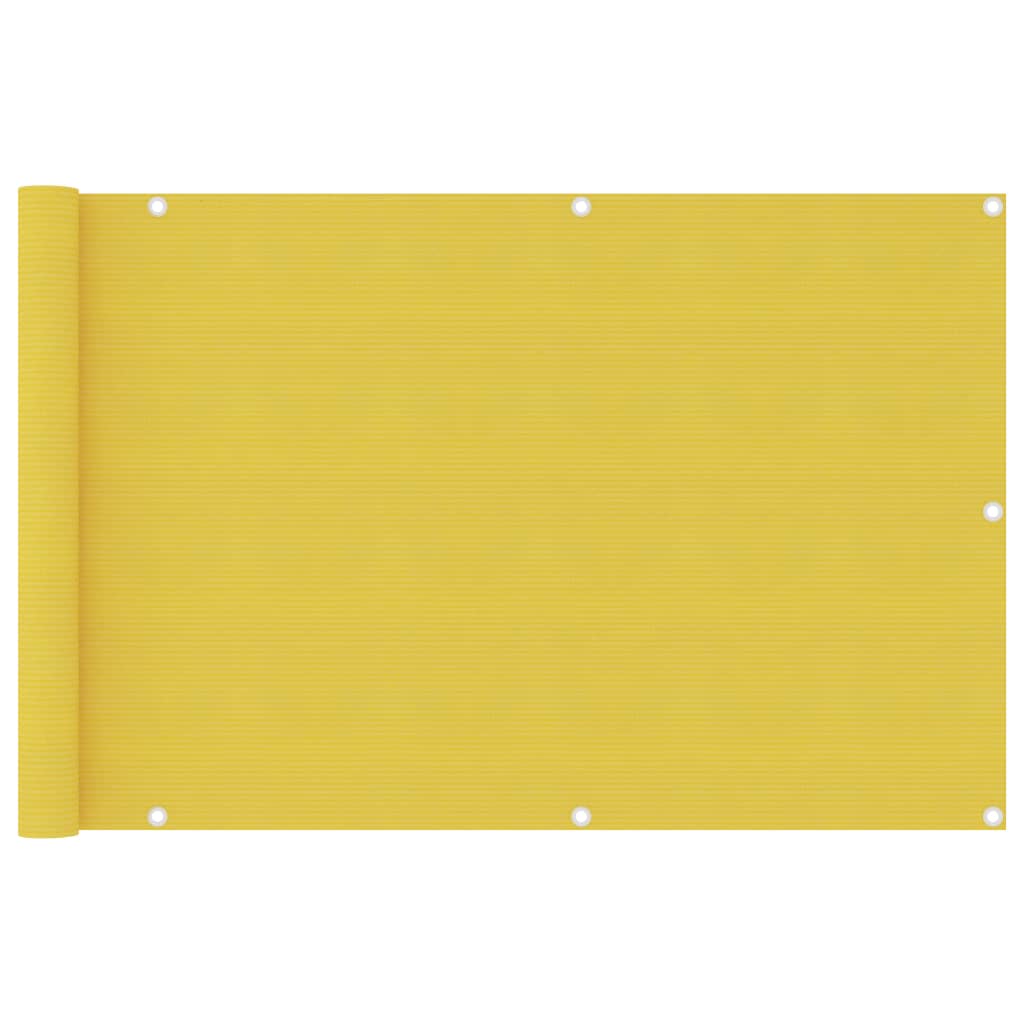 vidaXL Tela de varanda 90x400 cm PEAD cor amarelo