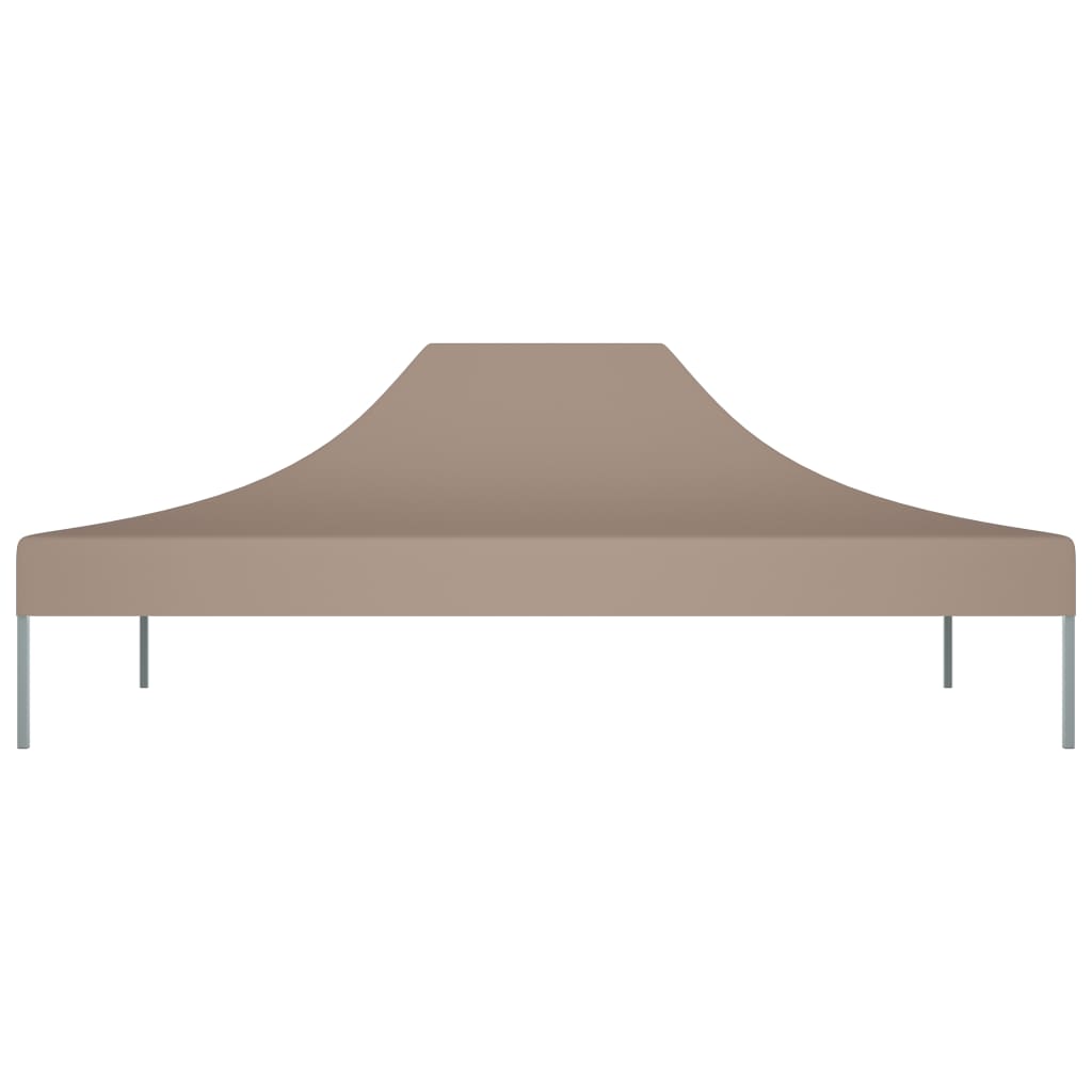 vidaXL Teto para tenda de festas 4,5x3 m 270 g/m² cinzento-acastanhado