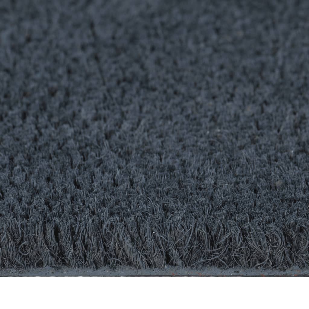 vidaXL Tapetes porta 5 pcs 40x60 cm fibra coco tufada cinzento escuro