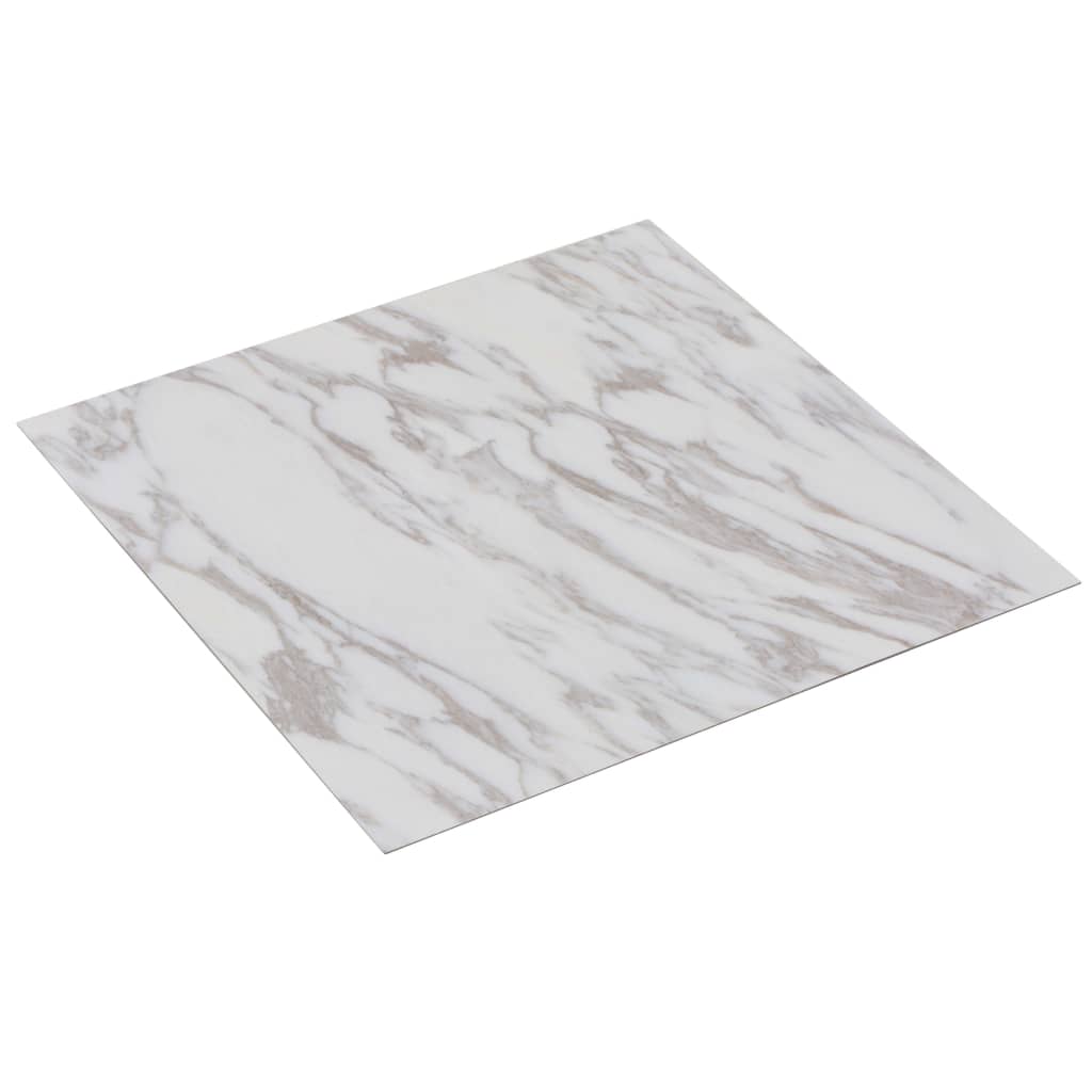 vidaXL Tábuas de soalho autoadesivas 20 pcs 1,86 m² PVC mármore branco