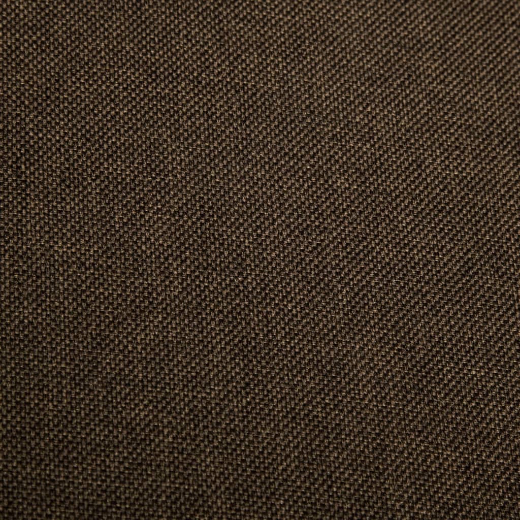 vidaXL Cadeiras de jantar giratórias 2 pcs tecido castanho-escuro