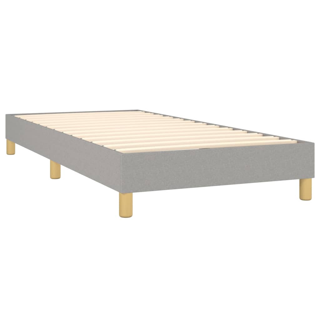 vidaXL Estrutura de cama com molas 80x200 cm tecido cinza-claro