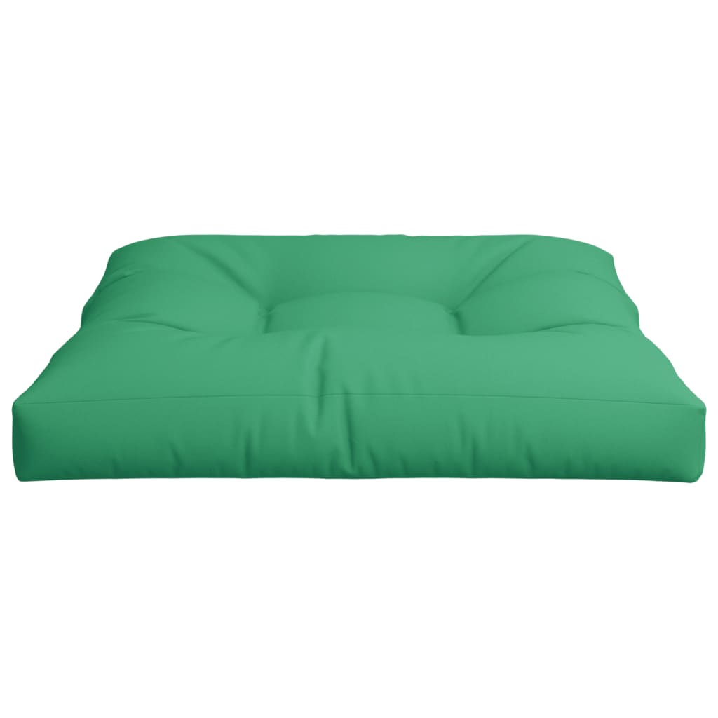 vidaXL Almofadão para sofá de paletes 80x80x12 cm tecido verde