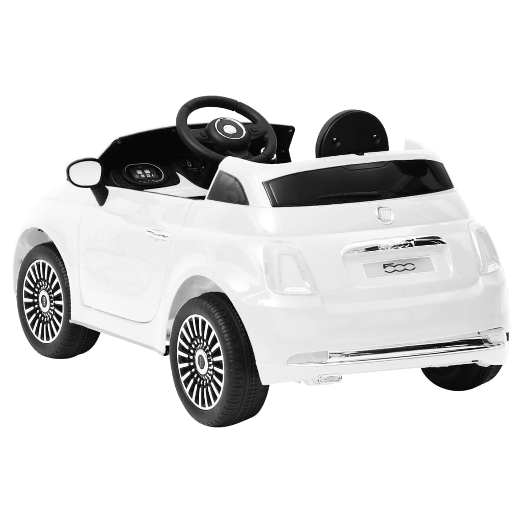 vidaXL Carro elétrico de criança Fiat 500 branco