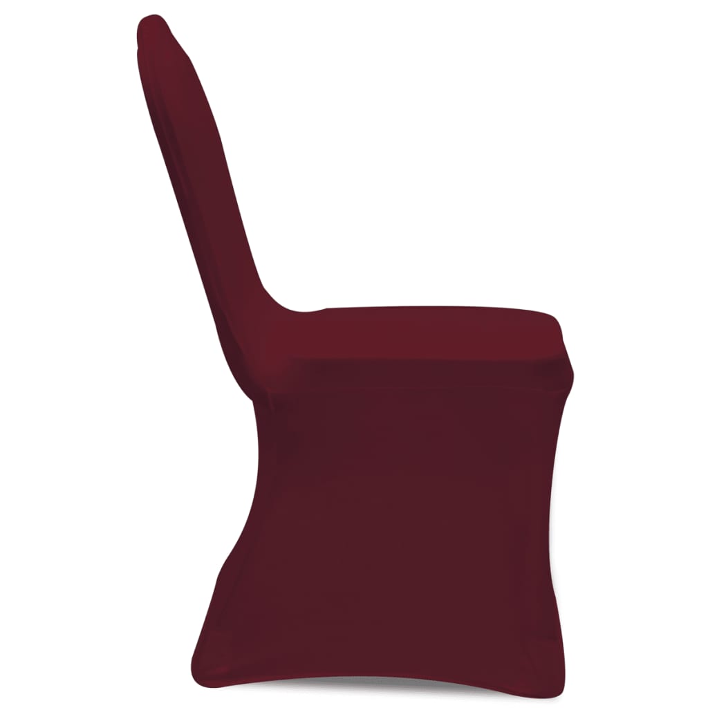 vidaXL Capa para cadeira elástica 12 pcs bordô