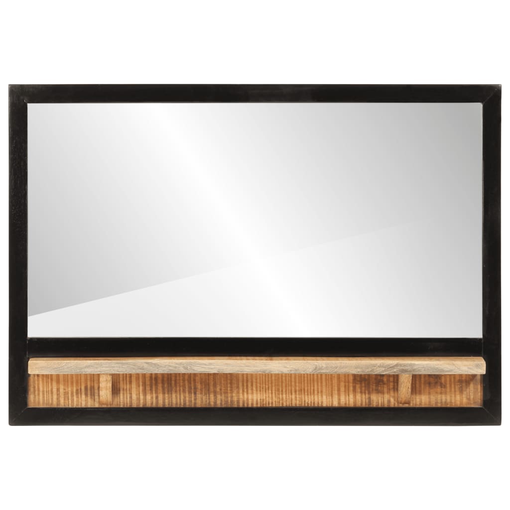 vidaXL Espelho com prateleira 80x8x55 cm vidro e mangueira maciça