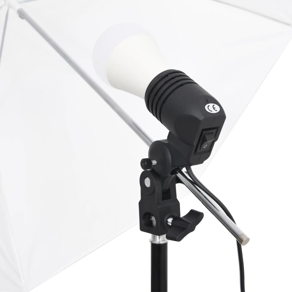 vidaXL Kit de iluminação para estúdio com tripés e sombrinhas