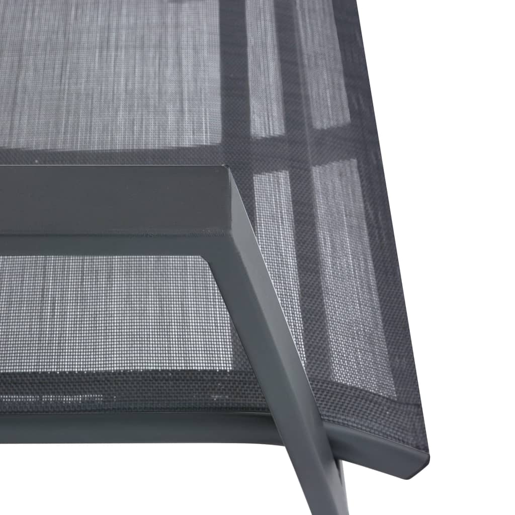 vidaXL Cadeiras de baloiço para jardim 2 pcs textilene cinzento-escuro