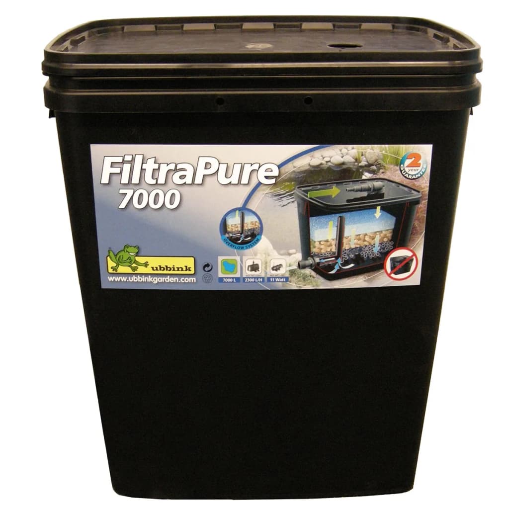 Ubbink Conjunto filtro de lagoa FiltraPure 7000 37 L