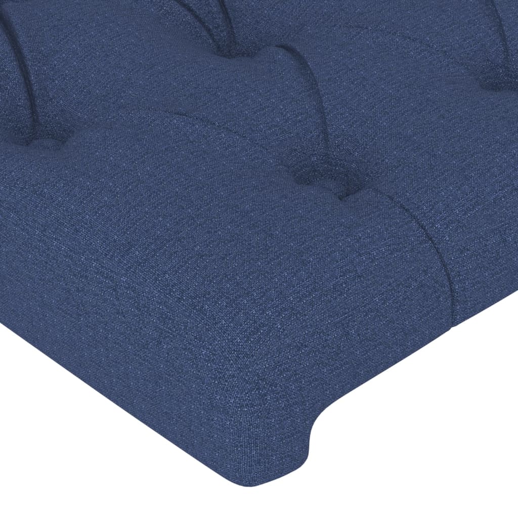 vidaXL Cabeceira de cama tecido 80x7x78/88 cm azul