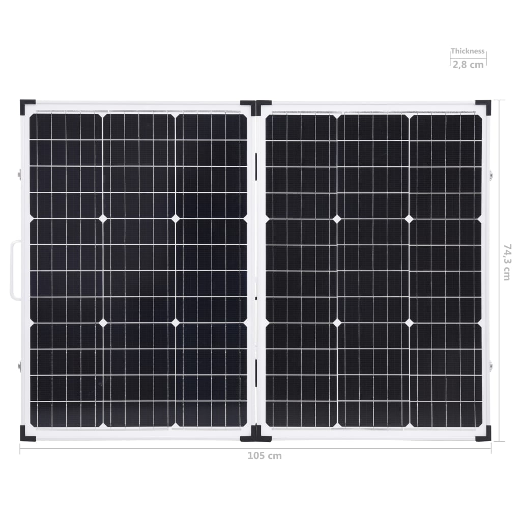 vidaXL Mala com painel solar dobrável 120 W 12 V