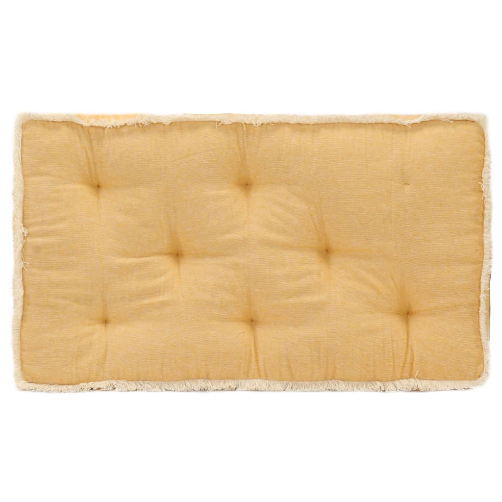 vidaXL Almofadão para sofá de paletes 73x40x7 cm amarelo