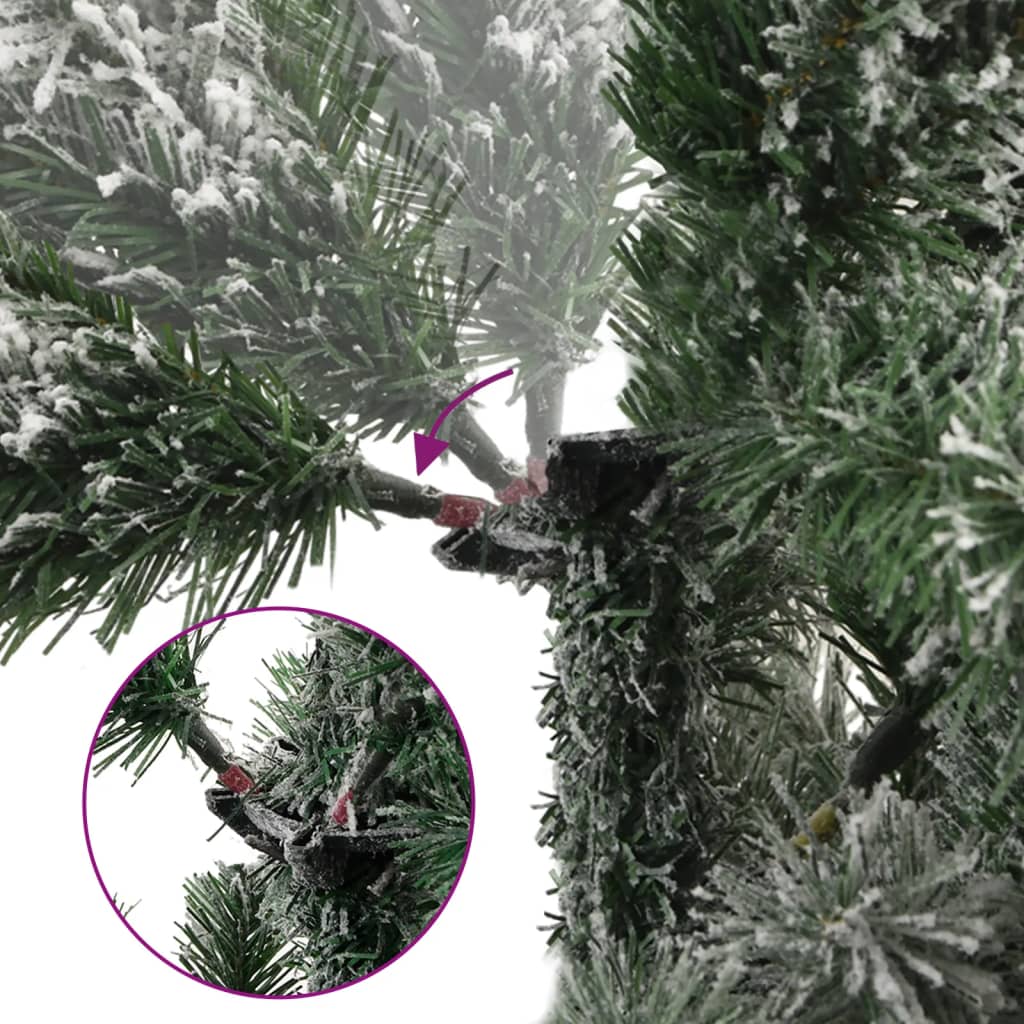vidaXL Árvore Natal articulada artificial c/ 300 luzes LED/neve 240 cm