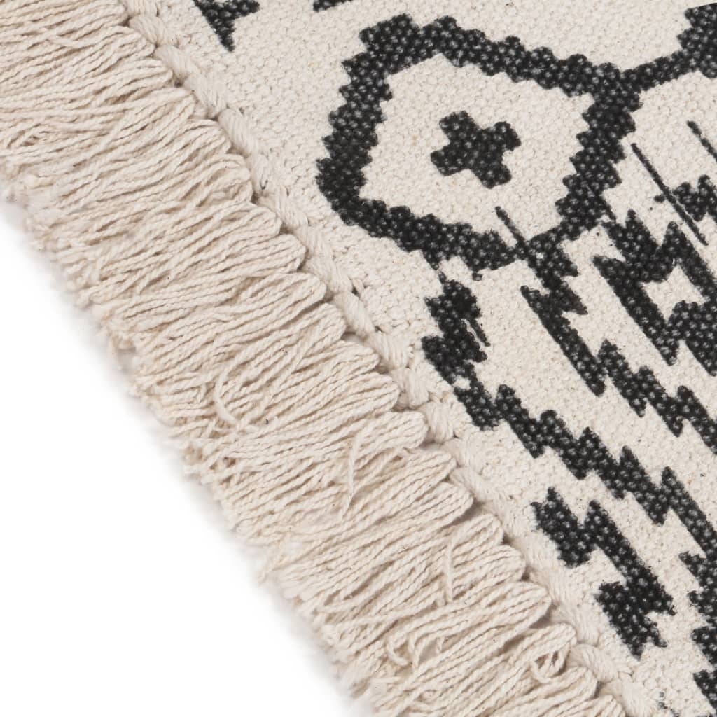 vidaXL Tapete Kilim tecido à mão 120x180 cm algodão padrão multicor