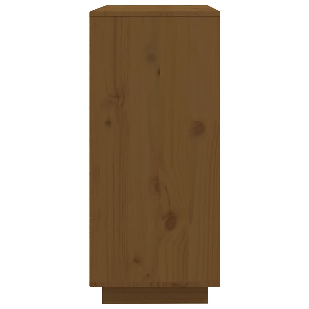 vidaXL Aparador 60x35x80 cm madeira de pinho maciça castanho-mel