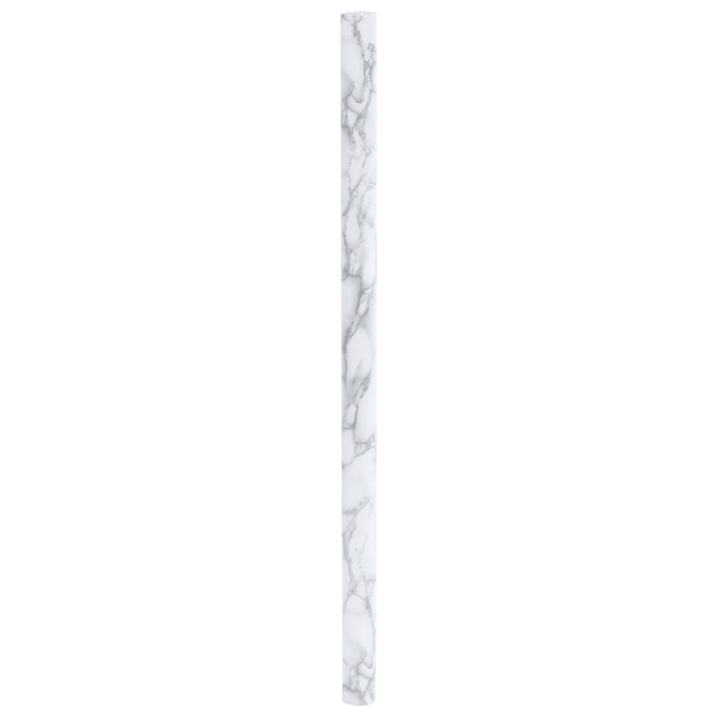 vidaXL Autocolantes para móveis 90x500 cm PVC branco mármore