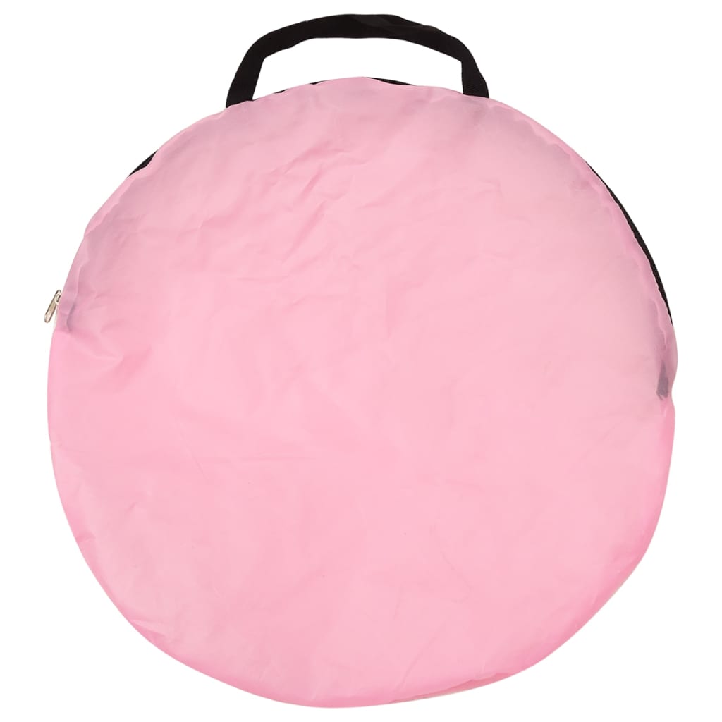 vidaXL Tenda de brincar infantil com 250 bolas 100x100x127 cm rosa
