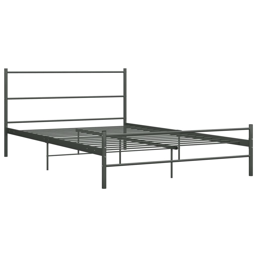 vidaXL Estrutura de cama 120x200 cm metal cinzento
