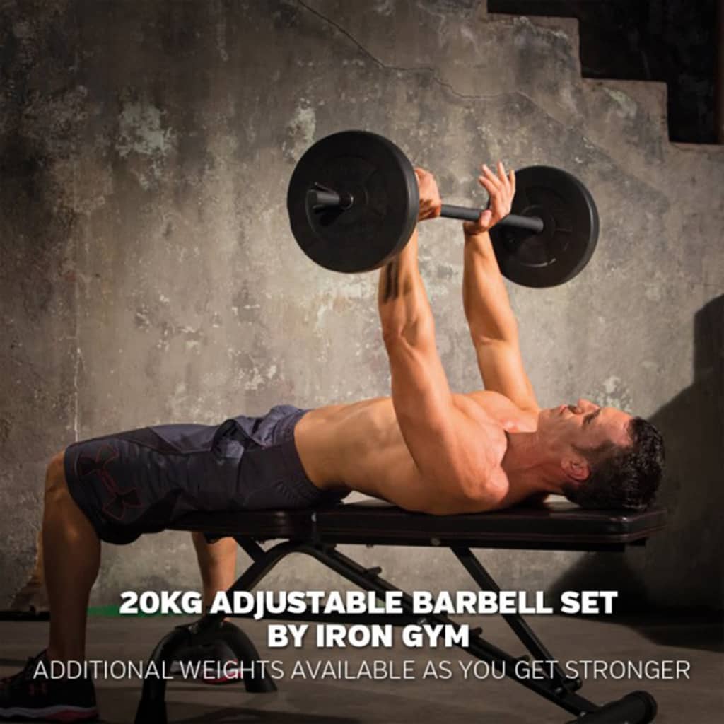 Iron Gym Conjunto de barra com discos 20 kg IRG034