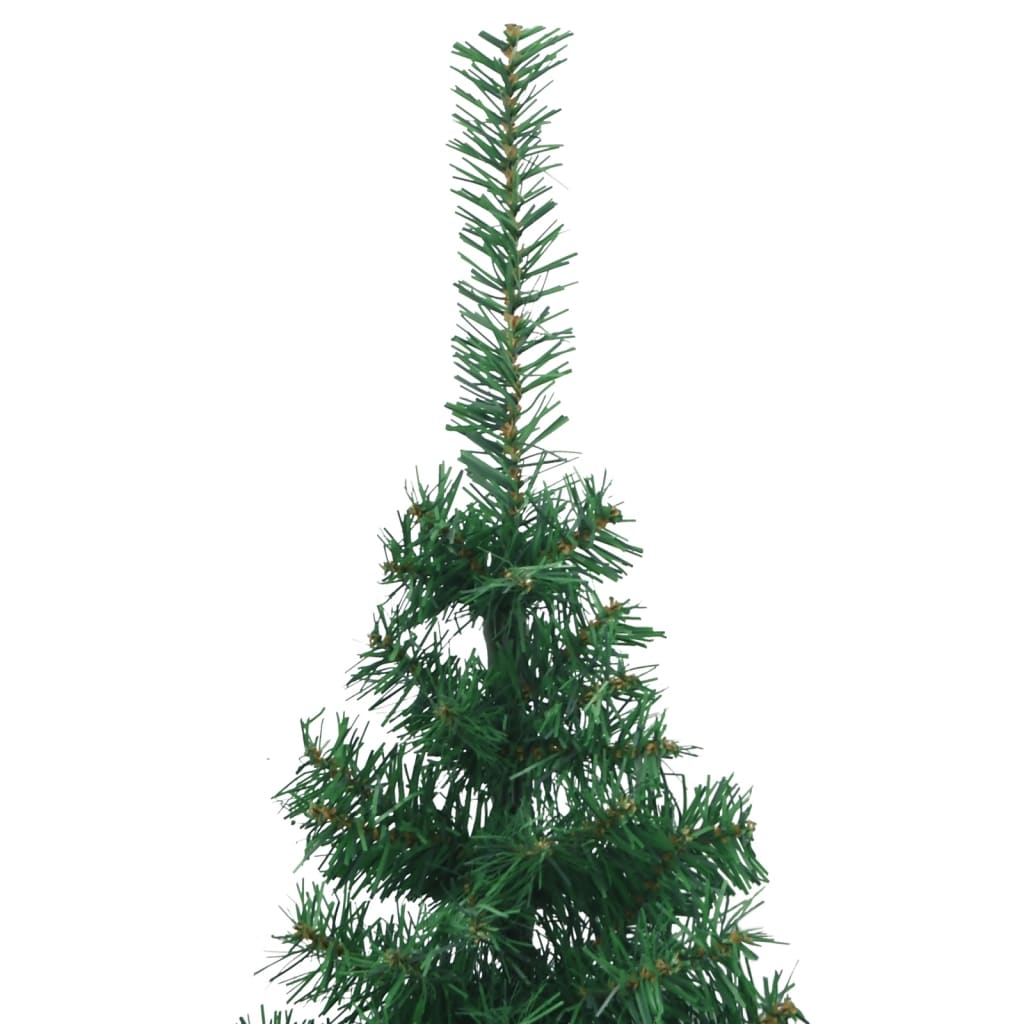 vidaXL Árvore de Natal artificial de canto 210 cm PVC verde