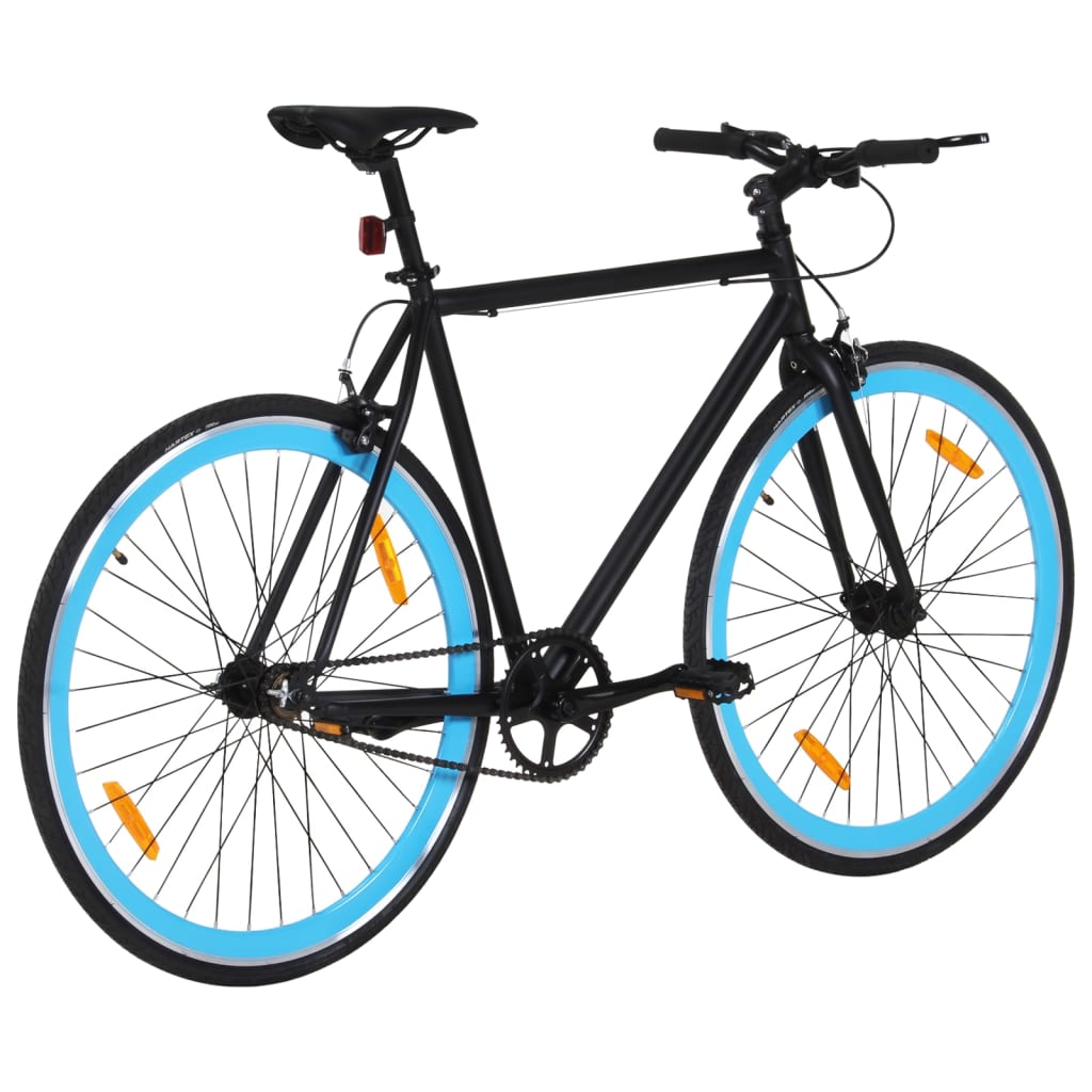 vidaXL Bicicleta de mudanças fixas 700c 55 cm preto e azul