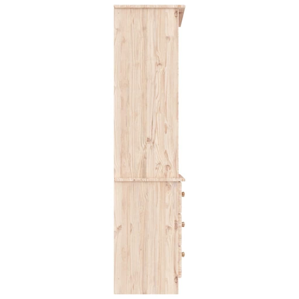 vidaXL Estante c/ gavetas ALTA 60x35x142 cm madeira de pinho maciça