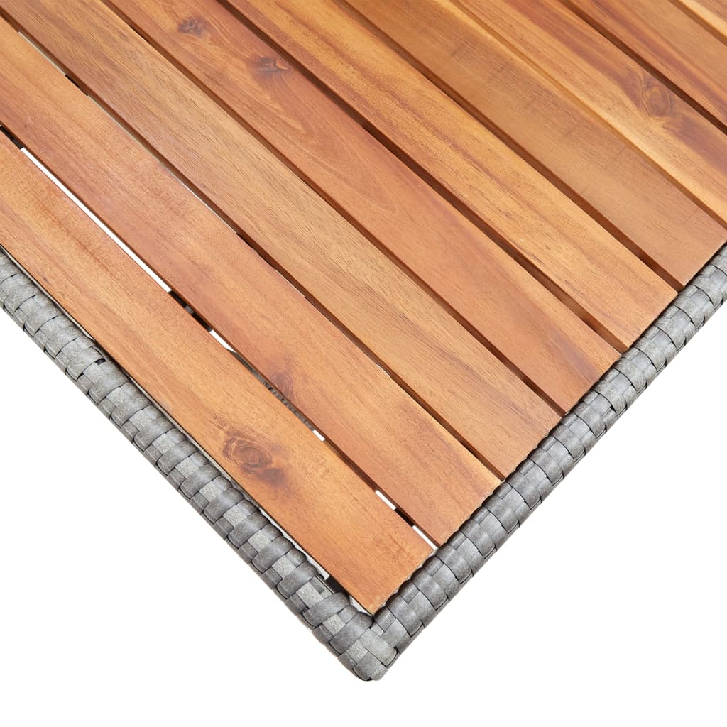 vidaXL Mesa de jardim 120x70x66 cm madeira de acácia maciça cinzento