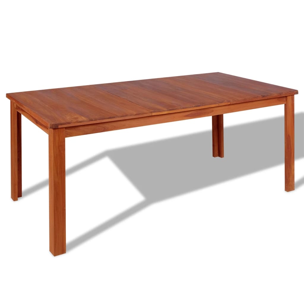 vidaXL Mesa de jantar em madeira de teca maciça 180x90x75 cm