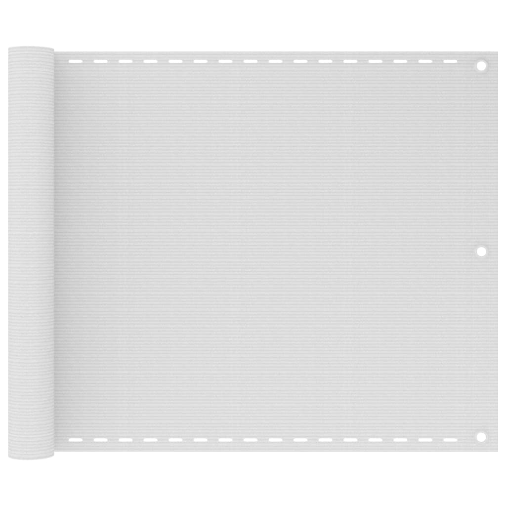 vidaXL Tela de varanda em HDPE, 75x600 cm, branco
