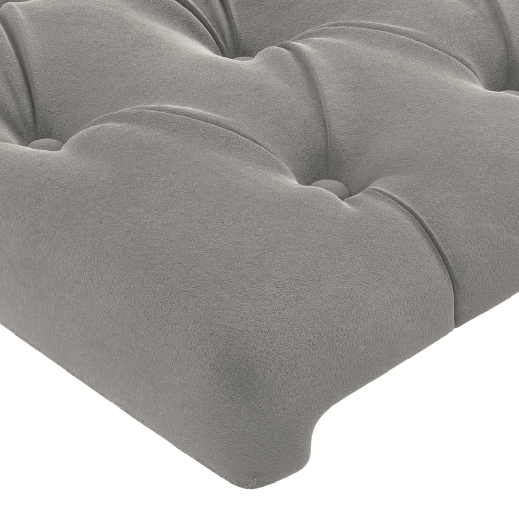 vidaXL Cabeceira de cama veludo 80x7x78/88 cm cinzento-claro