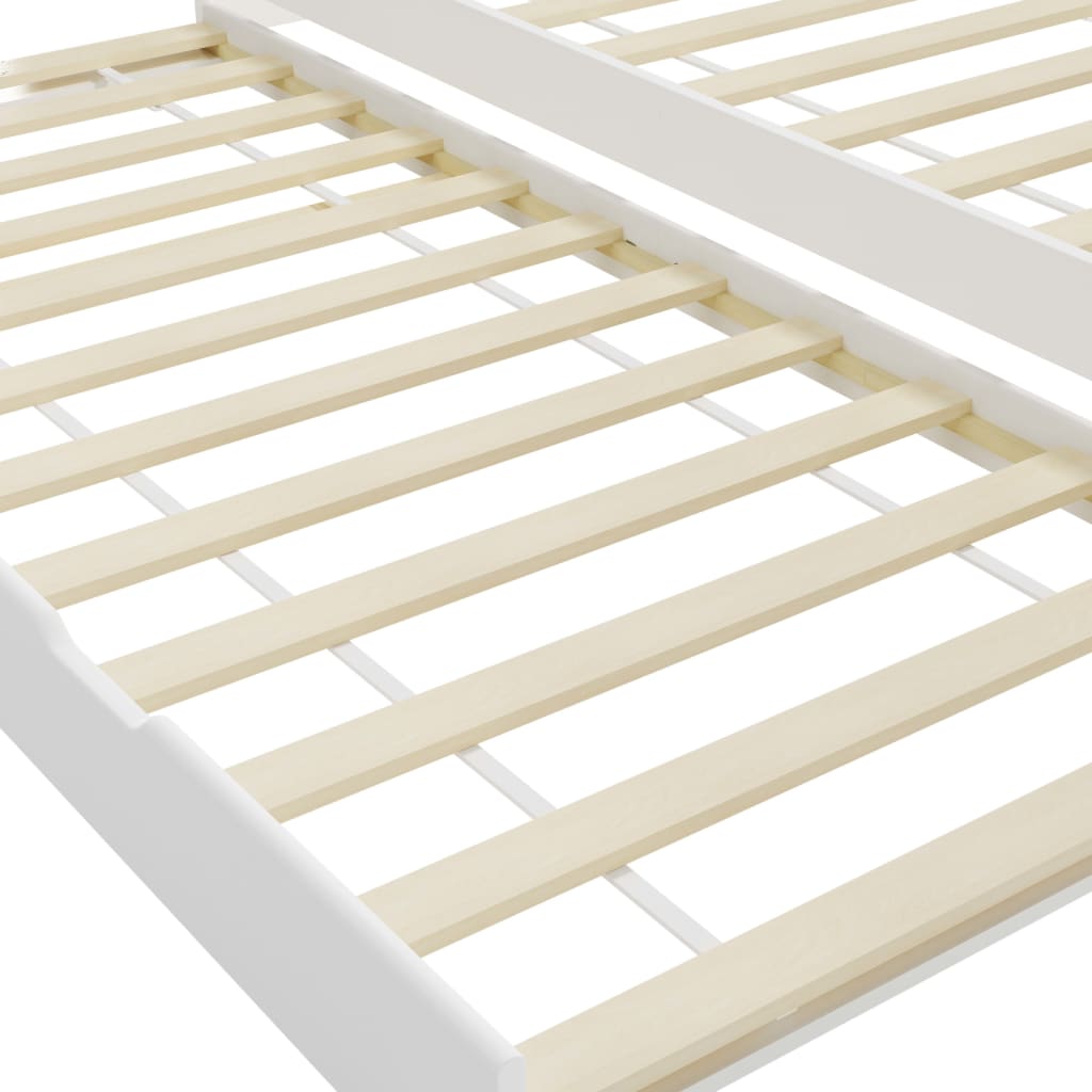 vidaXL Estrutura sofá-cama de puxar madeira de pinho 90x200 cm branco