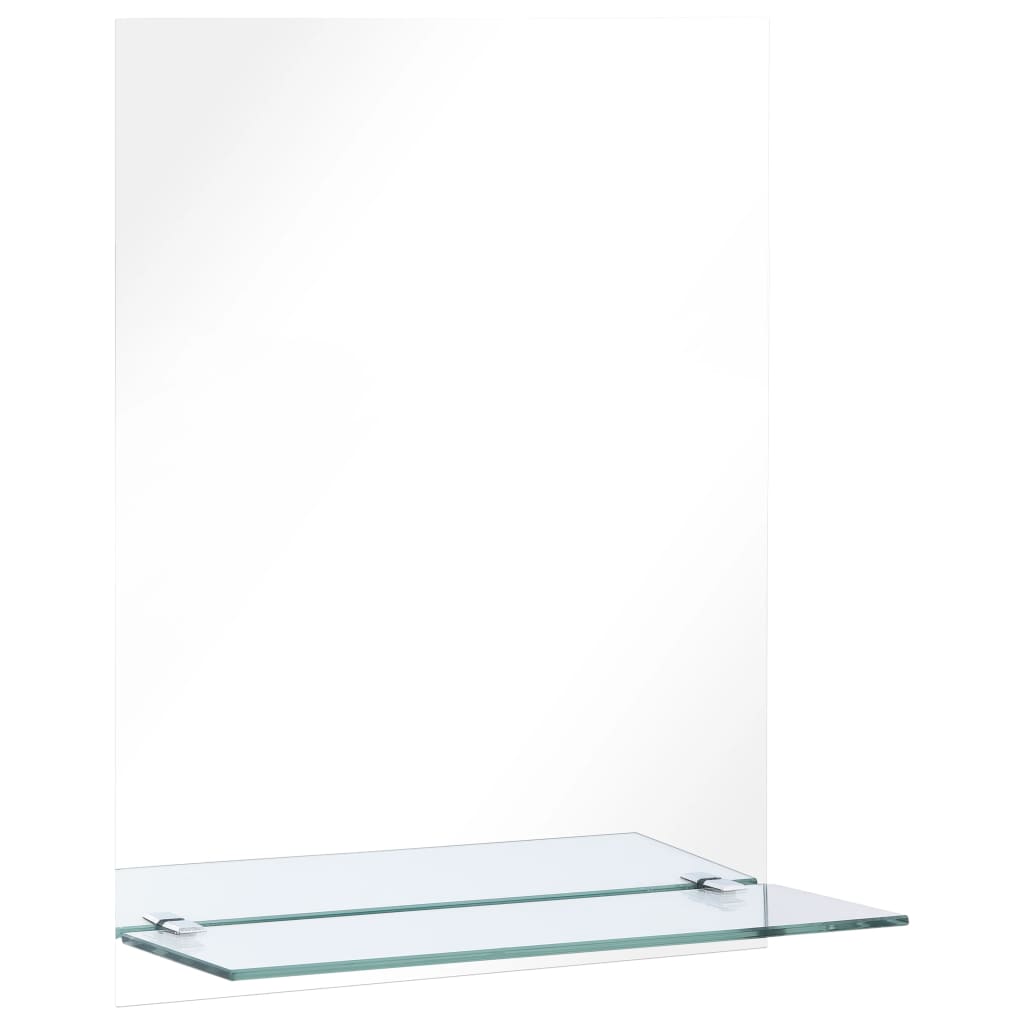 vidaXL Espelho de parede c/ prateleira vidro temperado 50x70 cm