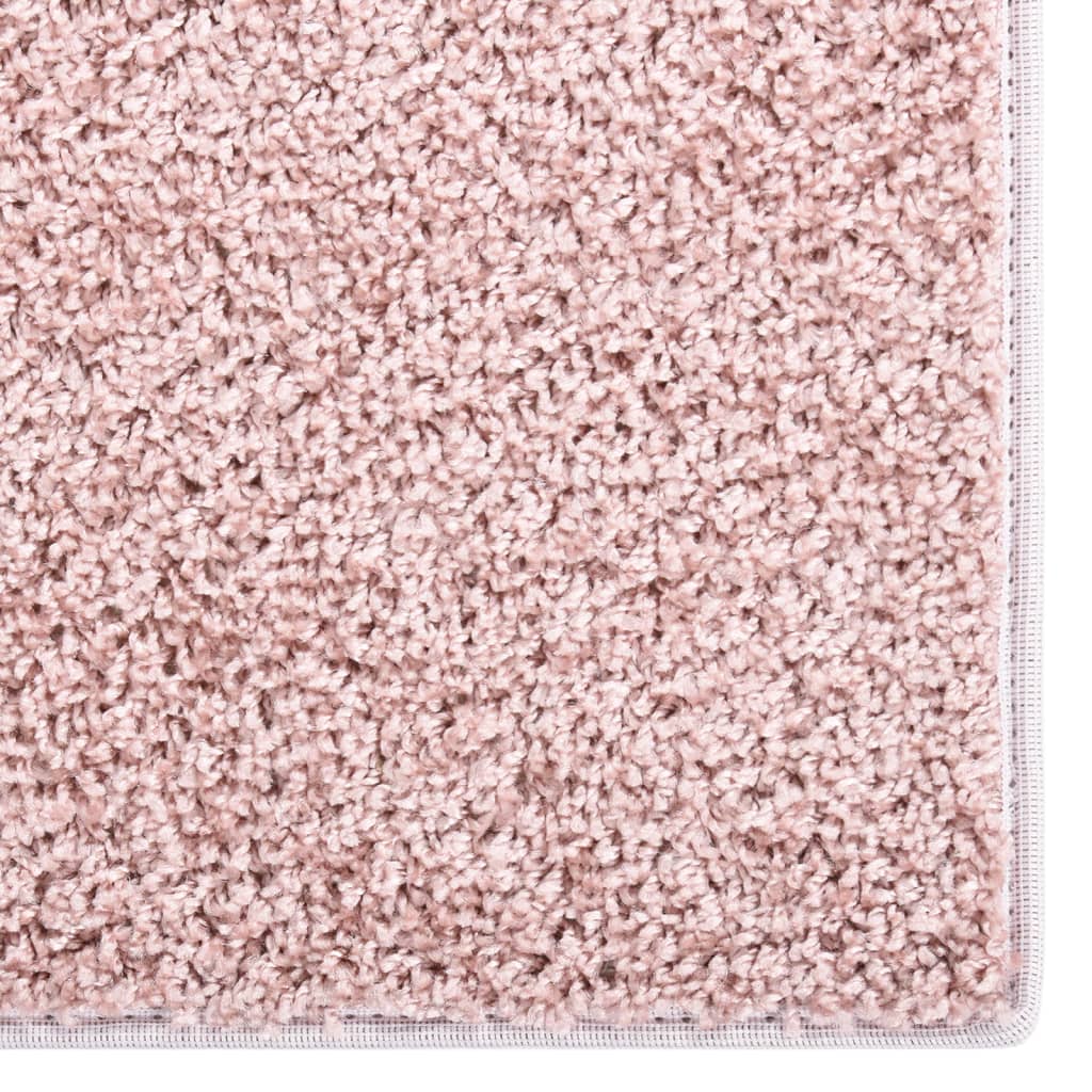vidaXL Tapete antiderrapante de pelo suave 115x170 cm rosa