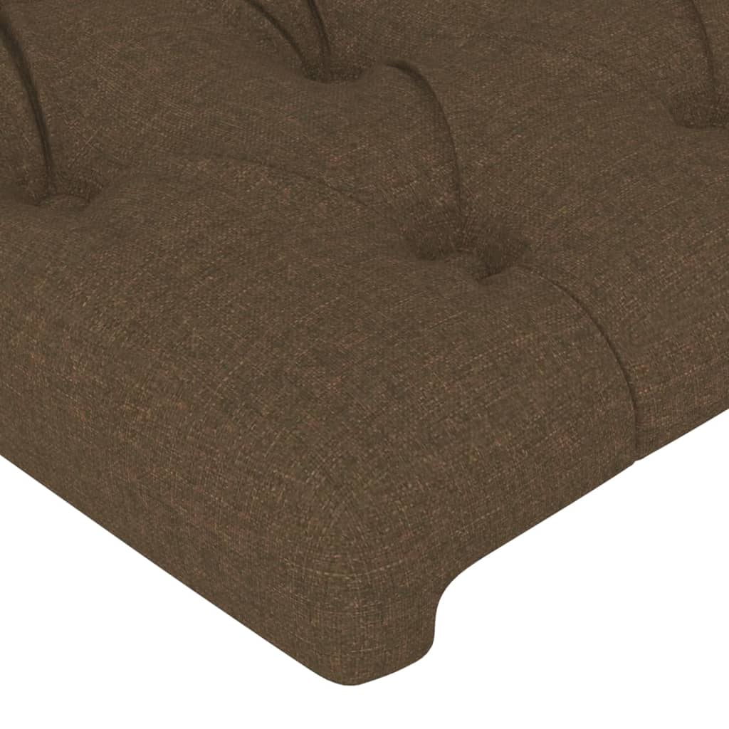 vidaXL Cabeceira de cama c/ abas tecido 93x16x78/88 cm castanho-escuro