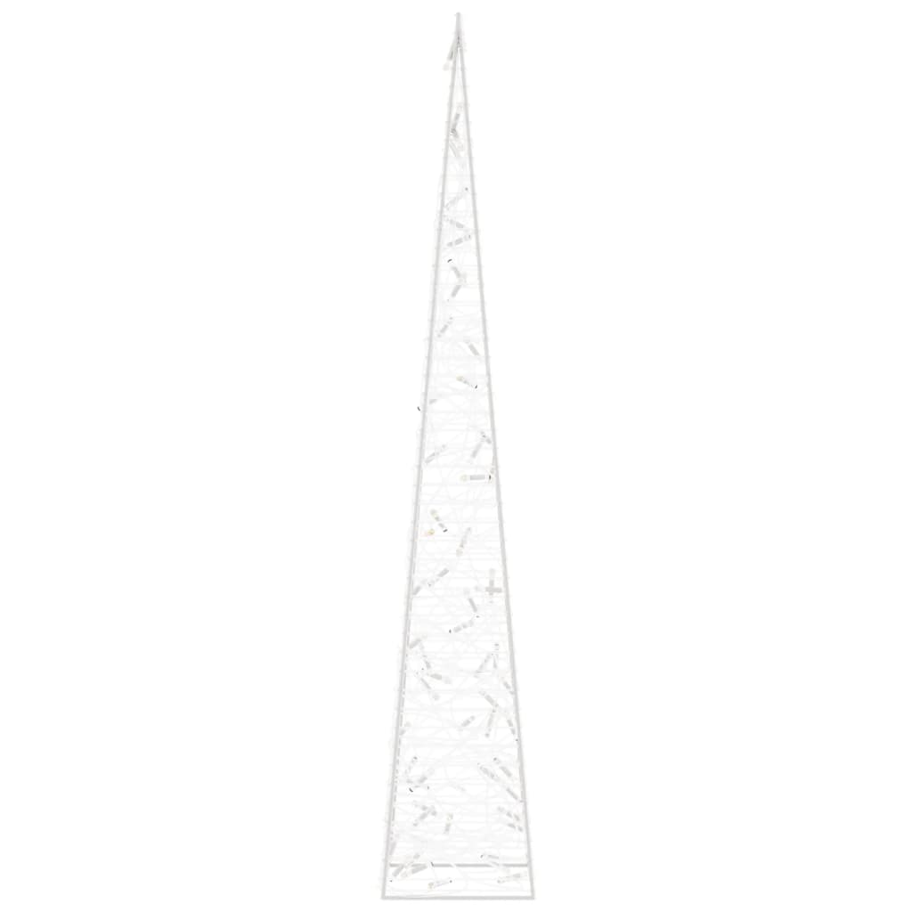 vidaXL Cone de iluminação decorat. c/ LEDs acrílico 120 cm branco frio