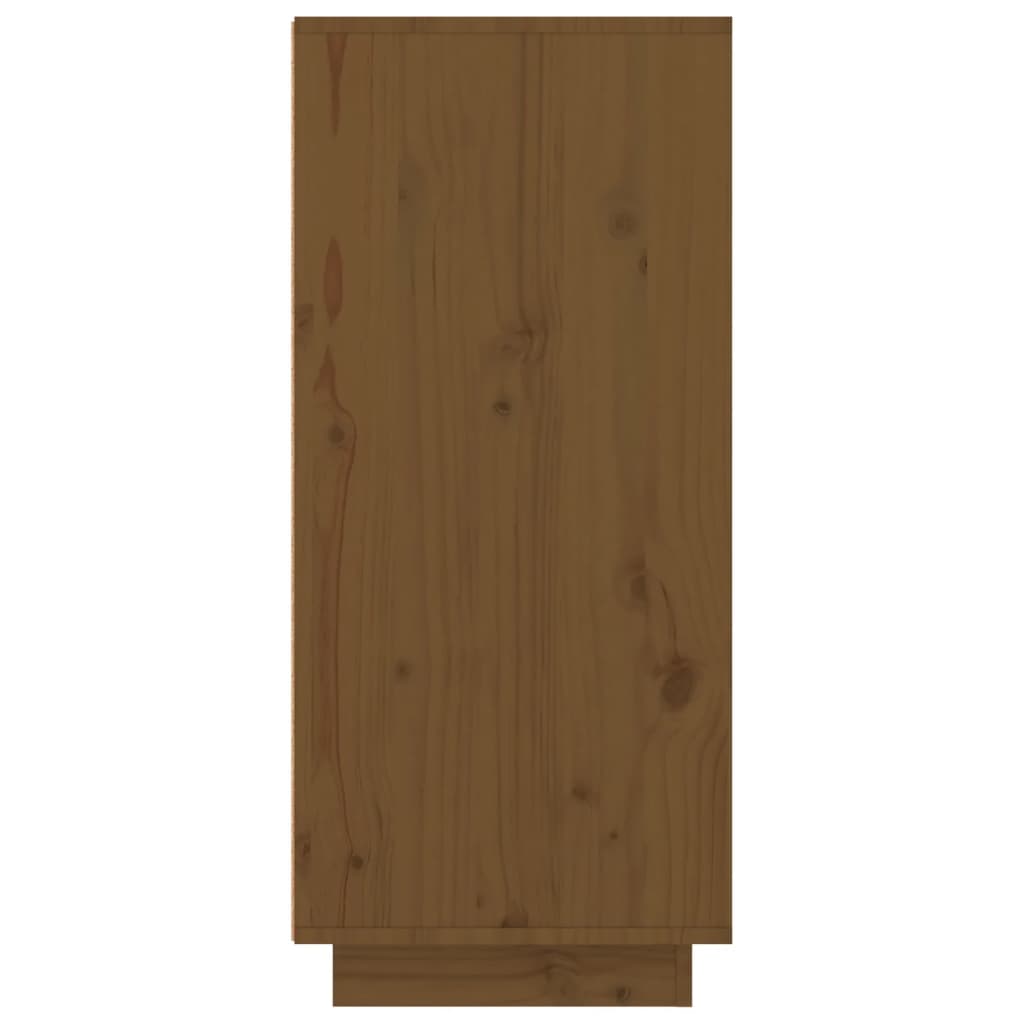 vidaXL Sapateira 60x35x80 cm madeira de pinho maciça castanho mel