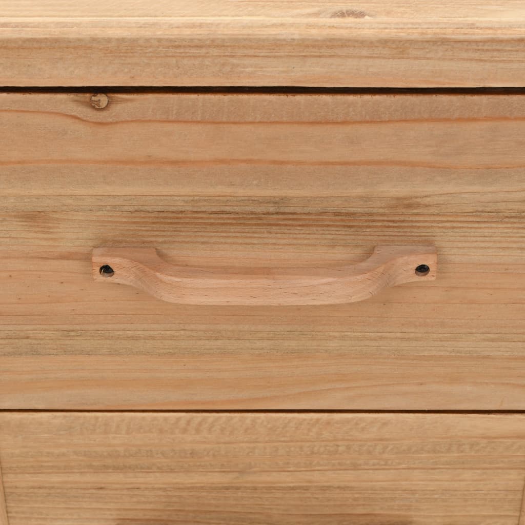 vidaXL Mesa de cabeceira em madeira de abeto maciça 50x35x57 cm