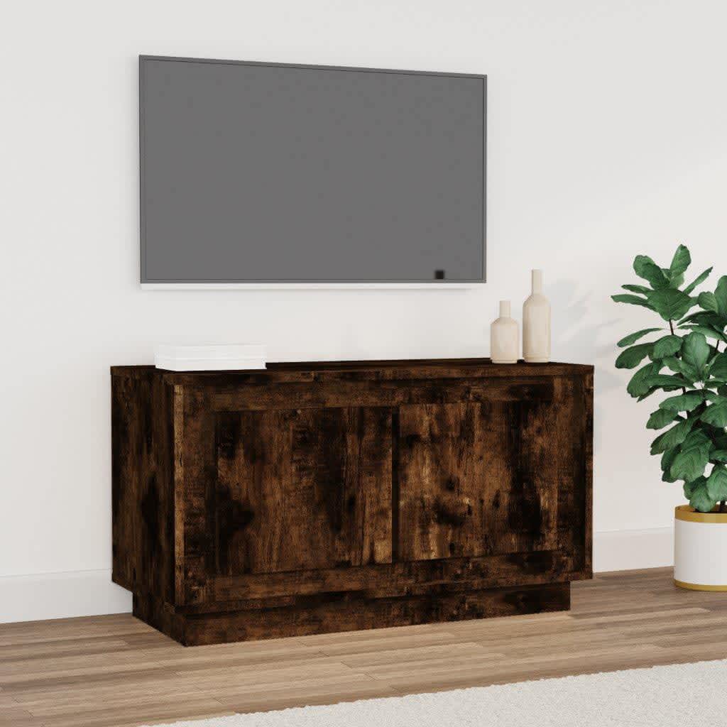 vidaXL Móvel de TV 80x35x45 cm derivados de madeira carvalho fumado