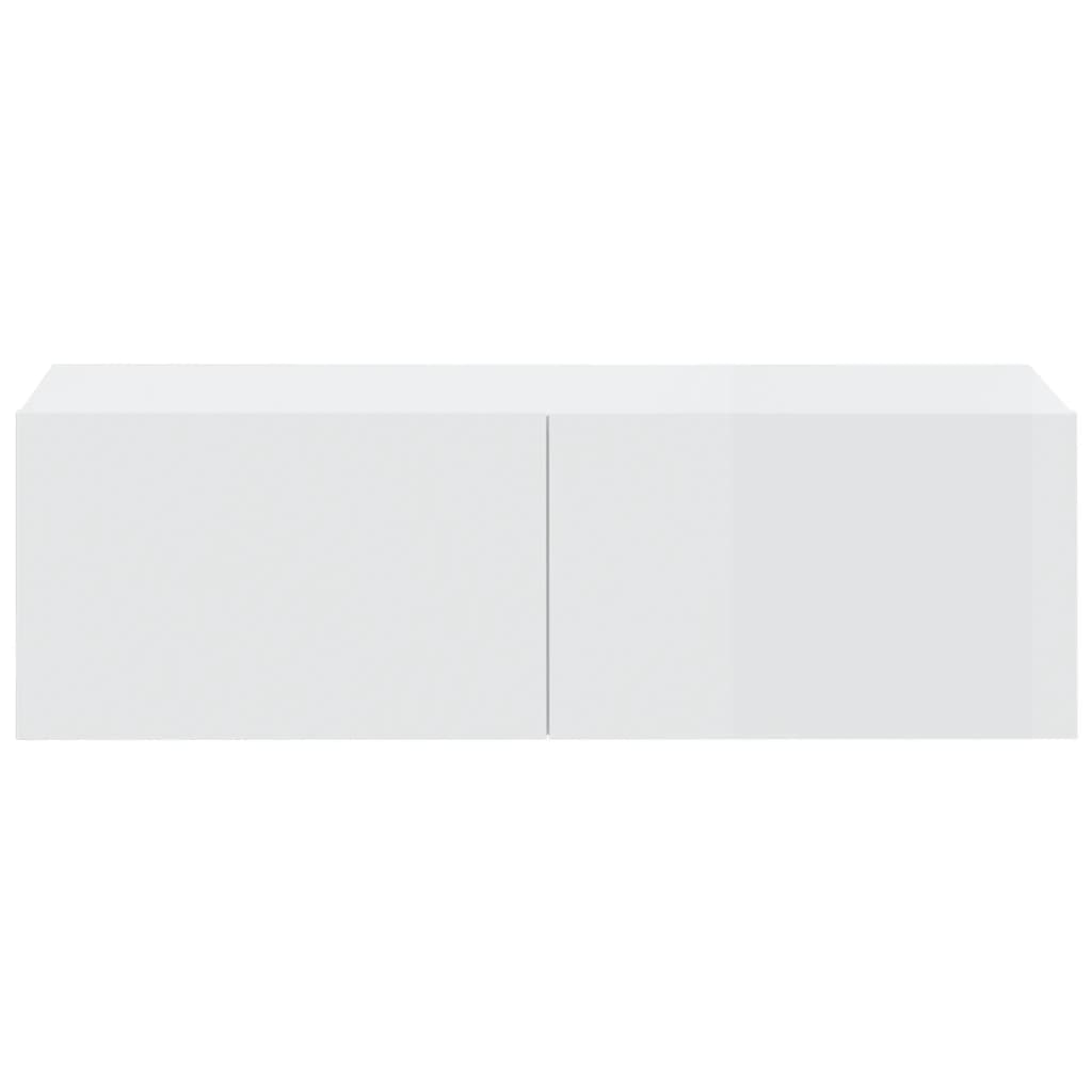 vidaXL Armários parede 2pcs 100x30x30 cm madeira branco brilhante