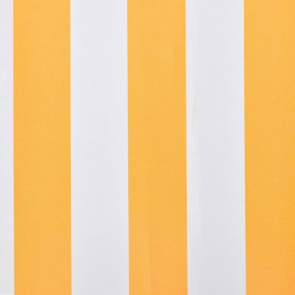 vidaXL Lona toldo 3x2,5m (sem estrutura/caixa) amarelo girassol/branco
