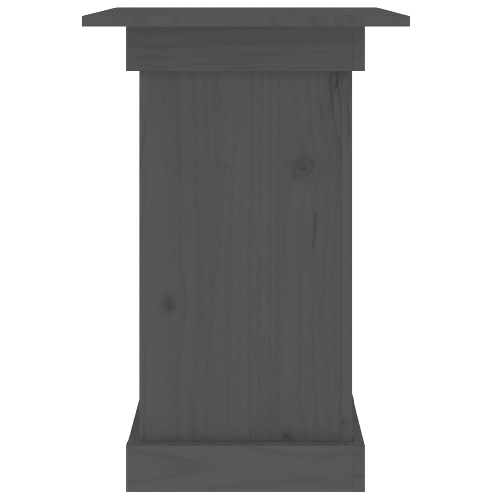 vidaXL Suporte de vasos 40x40x60 cm madeira de pinho maciça cinza